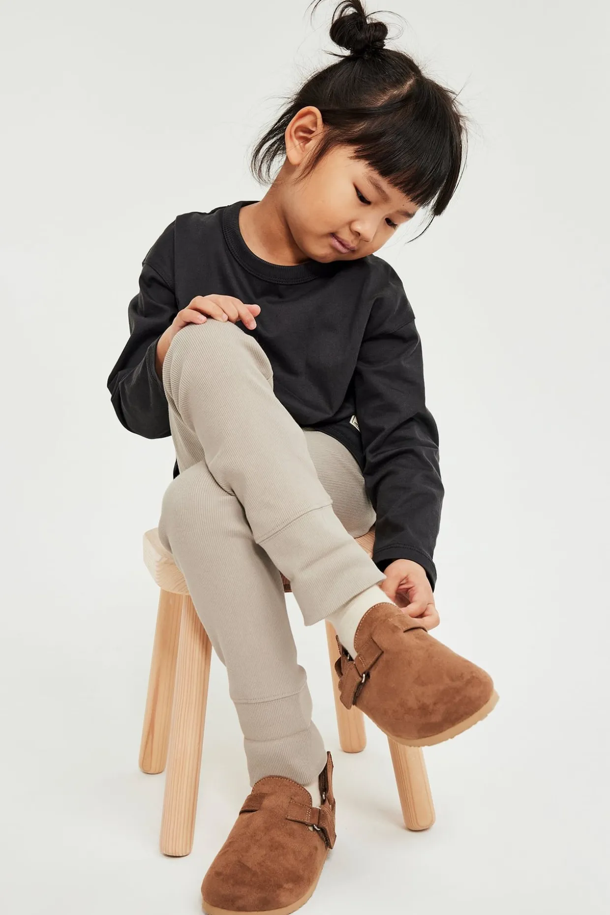 Ribatut leggingsit | Beige | Lapset | Kappahl
