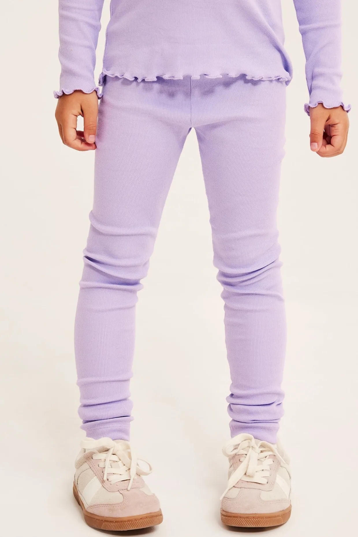 Ribatut leggingsit | Pinkki | Lapset | Kappahl