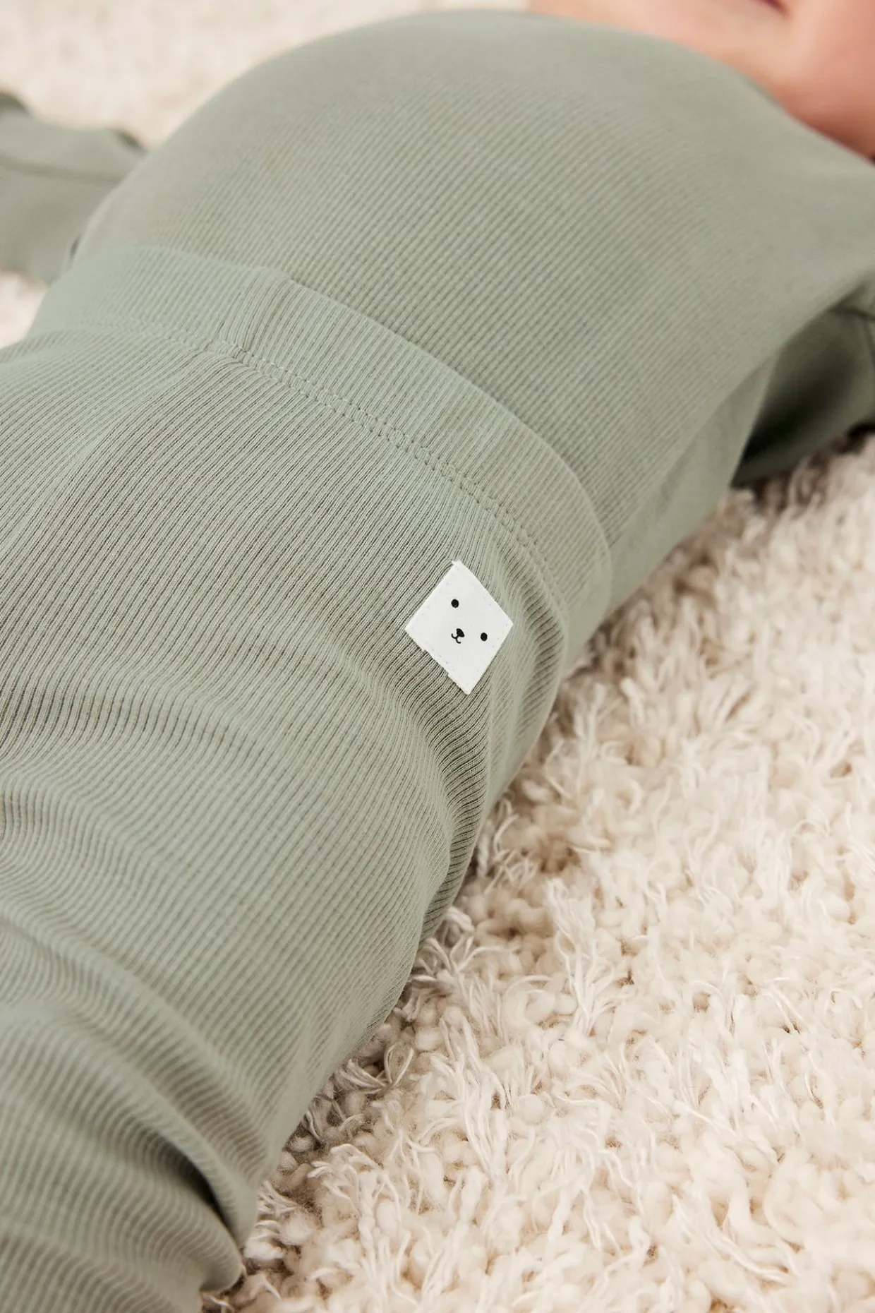 Ribatut leggingsit | Tummanvihreä | Vauvat | Kappahl