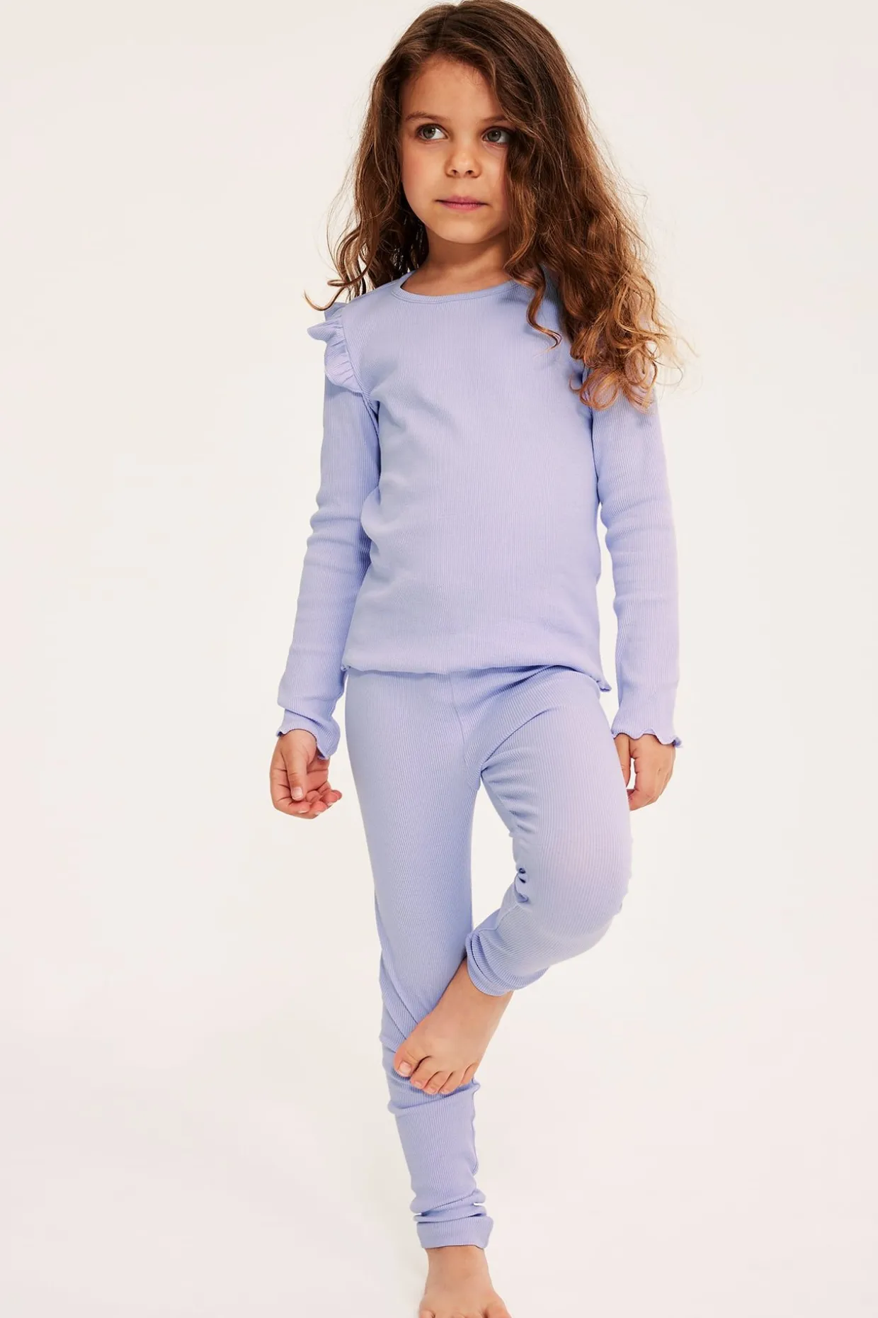Ribatut leggingsit | Vaaleanvioletti | Lapset | Kappahl