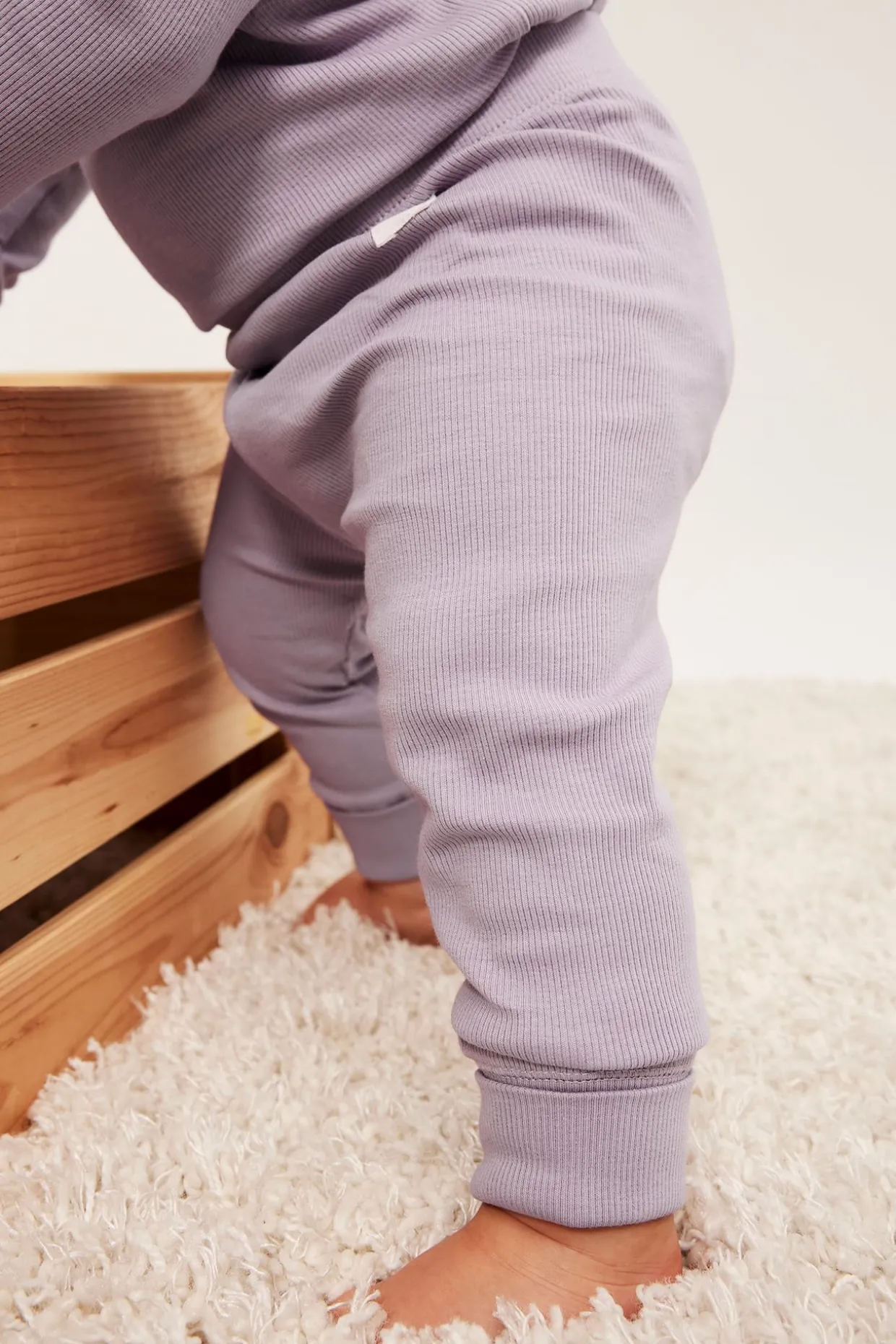Ribatut leggingsit | Violetti | Vauvat | Kappahl