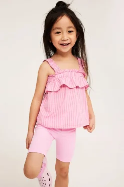 Ribatut trikooshortsit | Pinkki | Lapset | Kappahl