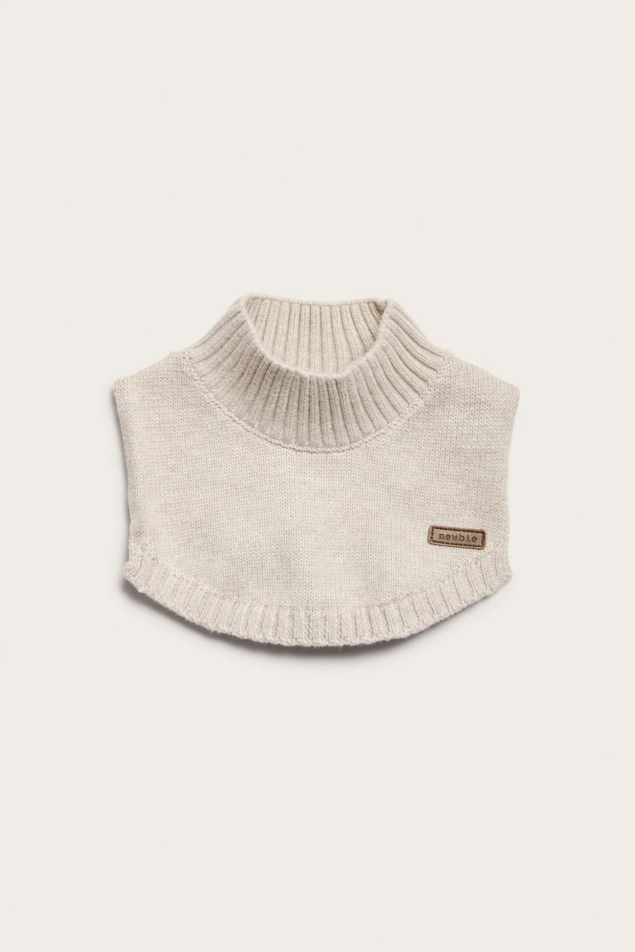 Ribbineulottu poolokaulus | Meleerattu beige | Vauvat | Newbie