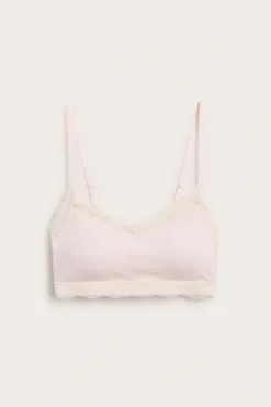 Rintaliivitoppi, jossa pitsireunat | Pinkki | Naiset | Kappahl