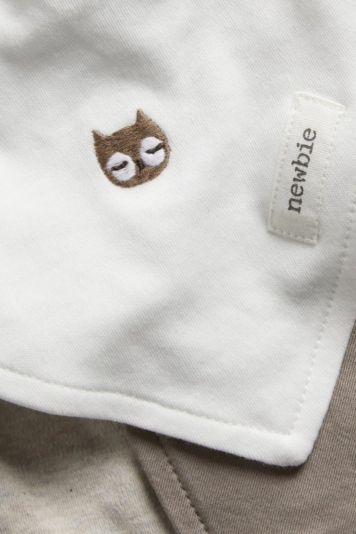 Ruokalaput brodeerauksella, 3 kpl:n pakkaus | Beige | Vauvat | Newbie