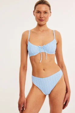 Ruudullinen bikinialaosa | Vaaleansininen | Naiset | Kappahl