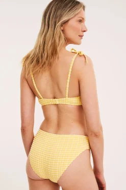 Ruudullinen brief-bikinialaosa | Keltainen | Naiset | Kappahl