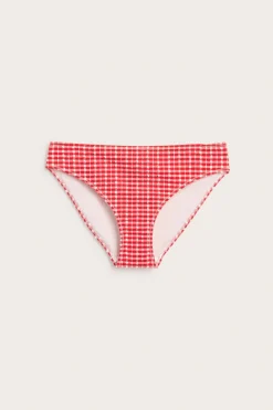 Ruudullinen brief-bikinialaosa | Punainen | Naiset | Kappahl