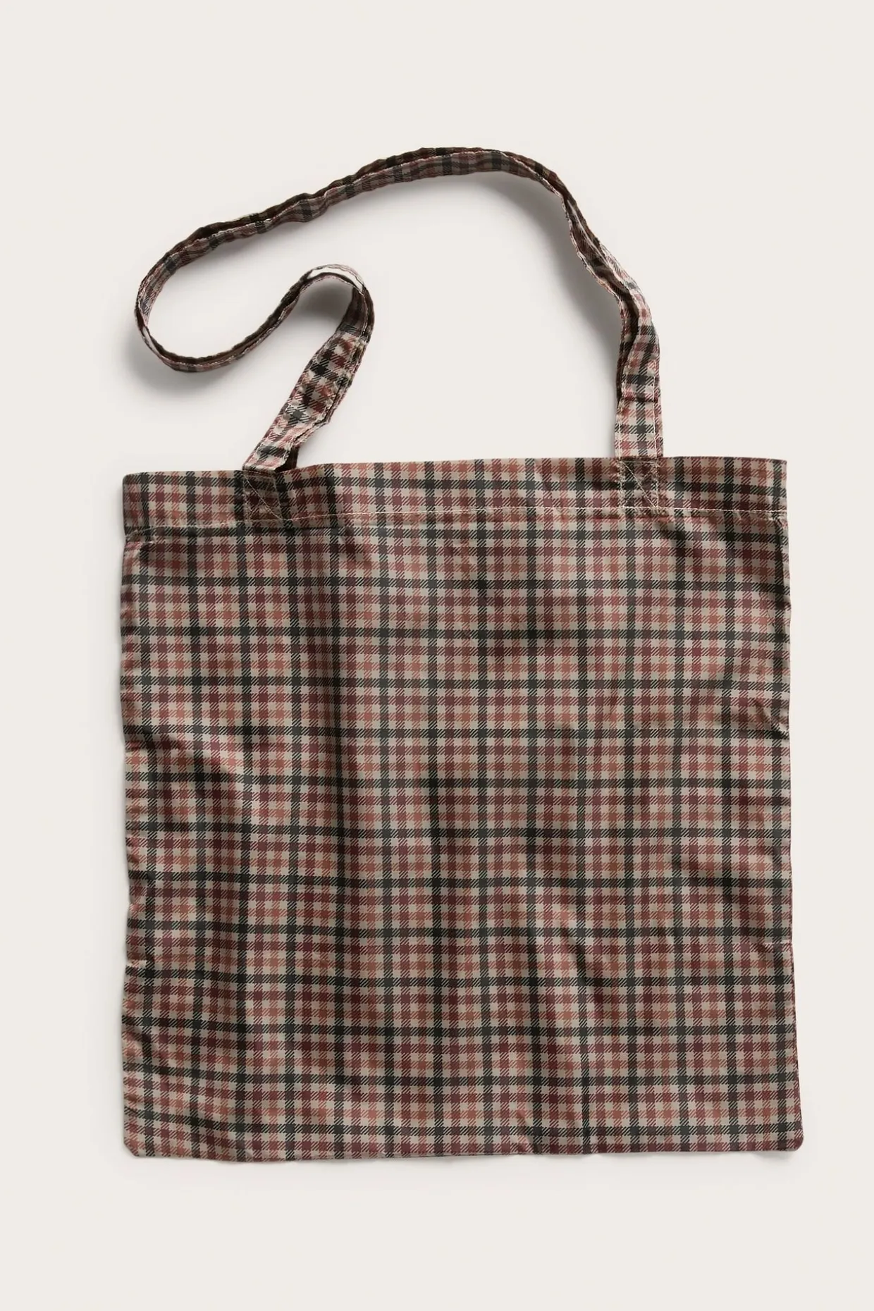 Ruudullinen ostoskassi | Beige | Naiset | Kappahl