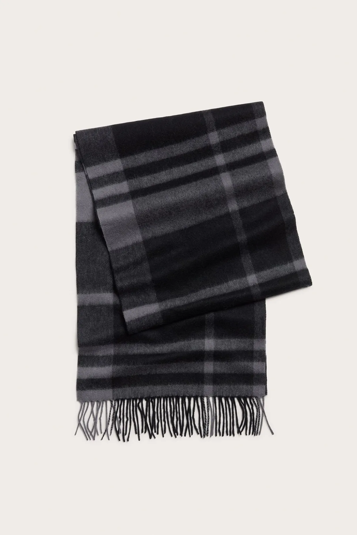 Ruudullinen villakaulaliina | Musta | Miehet | Kappahl