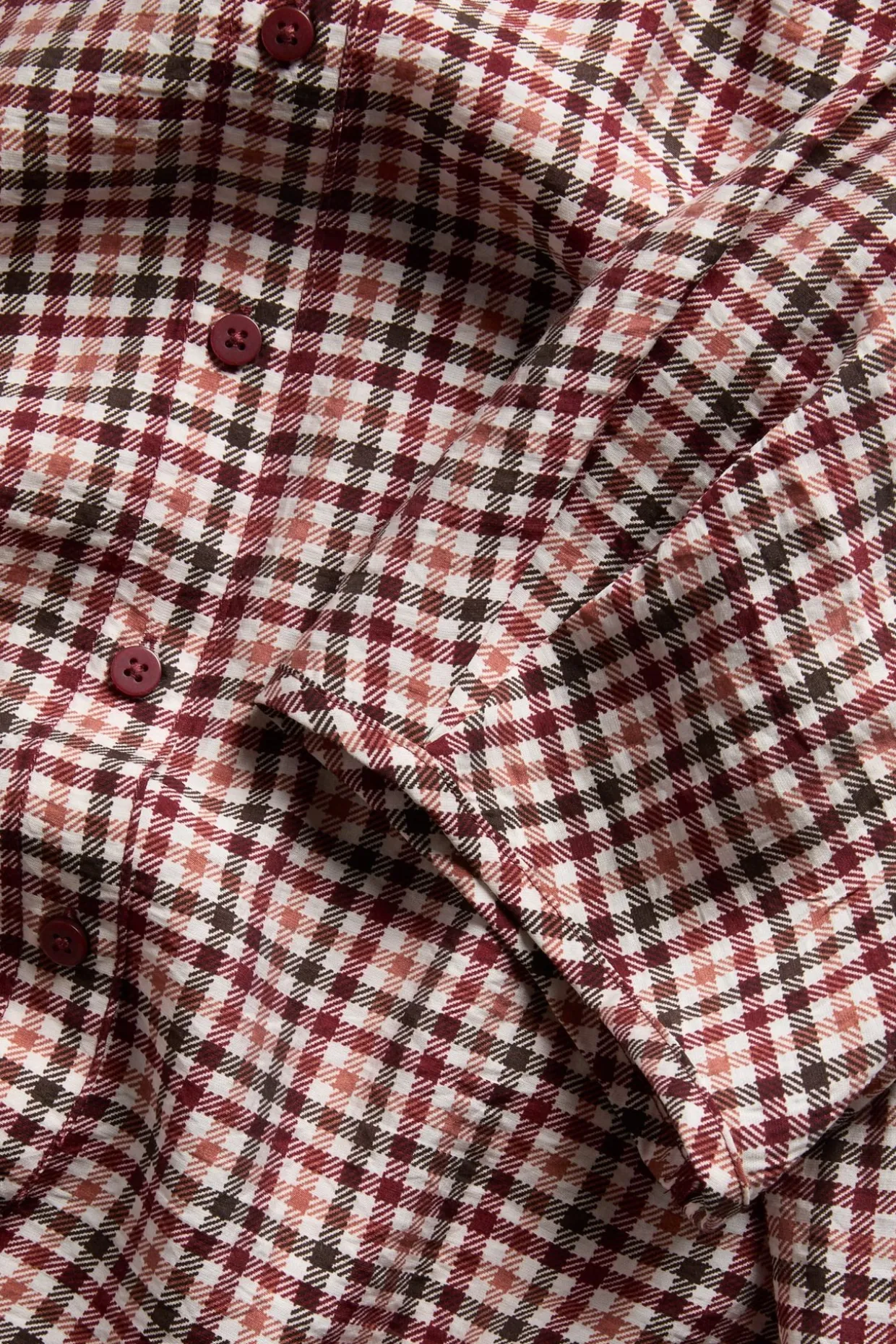 Ruudullinen viskoosisekoitepaita | Luonnonvalkoinen | Naiset | Kappahl