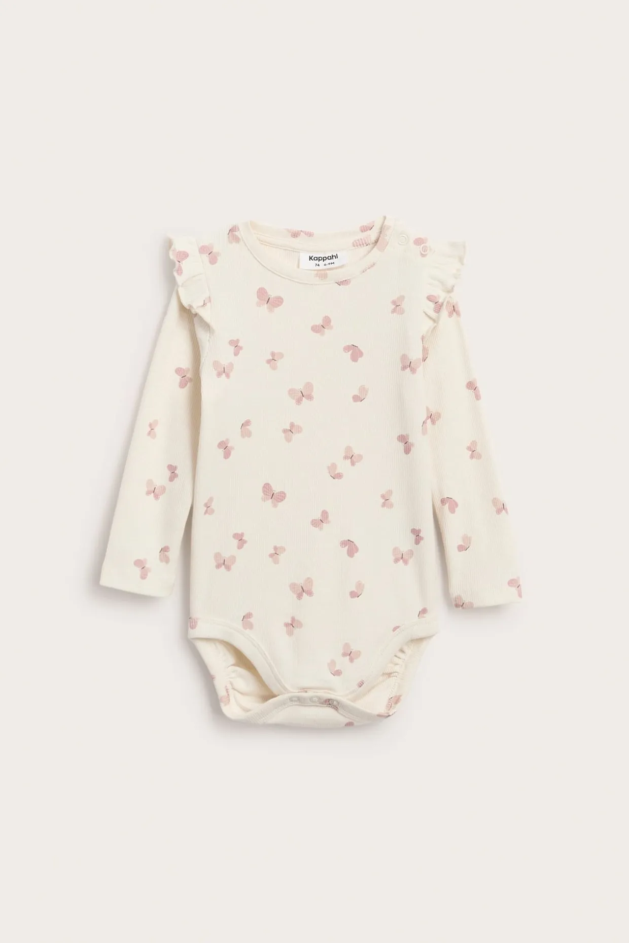 Röyhelöinen perhoskuvioinen body | Pinkki | Vauvat | Kappahl