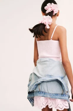 Röyhelömekko englantilaisella kirjonnalla | Vaaleanpunainen | Lapset | Kappahl