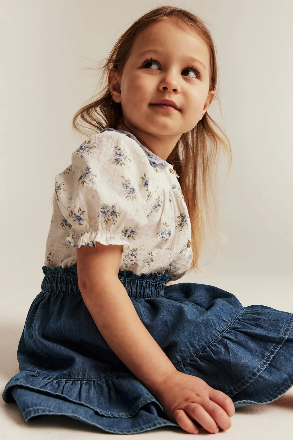 Röyhelösomisteinen farkkuhame | Denim | Lapset | Newbie