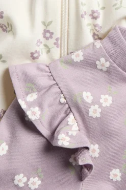 Röyhelösomisteiset pyjamat, 2-pack | Violetti | Vauvat | Kappahl