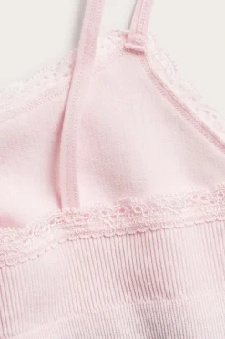 Saumaton paita, jossa pitsiä | Pinkki | Lapset | Kappahl