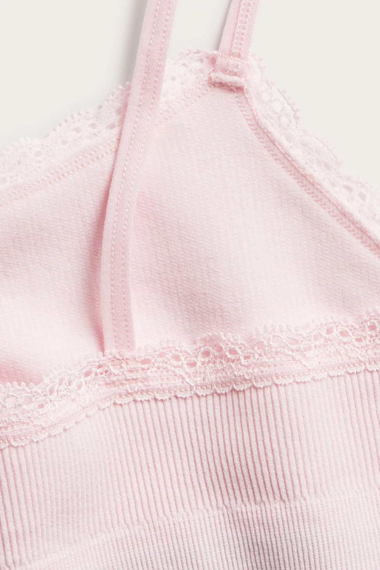 Saumaton paita, jossa pitsiä | Pinkki | Lapset | Kappahl