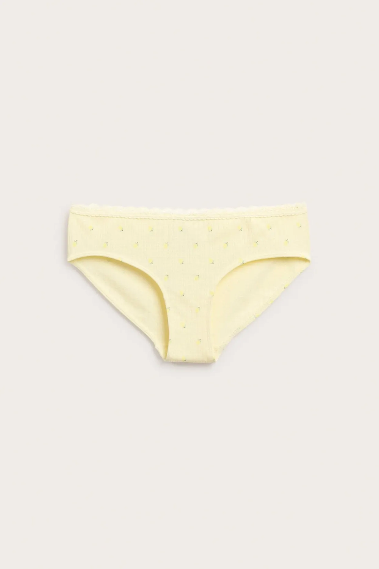 Saumattomat brief-pikkuhousut pitsillä | Vaaleankeltainen | Lapset | Kappahl