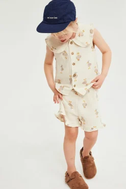 Setti, johon kuuluu toppi ja shortsit | Beige | Lapset | Kappahl