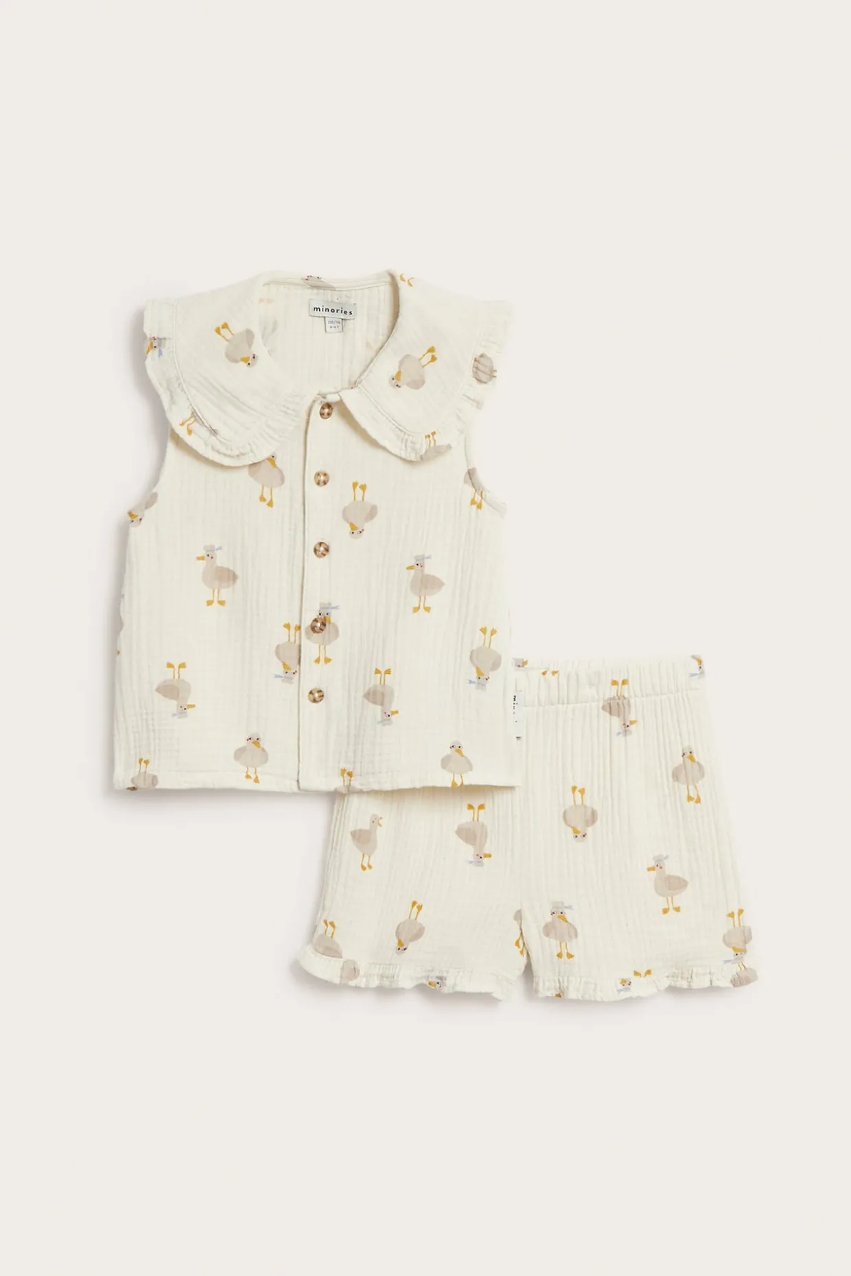 Setti, johon kuuluu toppi ja shortsit | Beige | Lapset | Kappahl