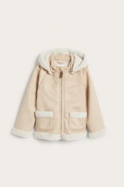 Shearling-takki, jossa pileevuori | Beige | Lapset | Newbie