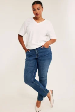 Slim jeans high waist | Denim | Naiset | Kappahl