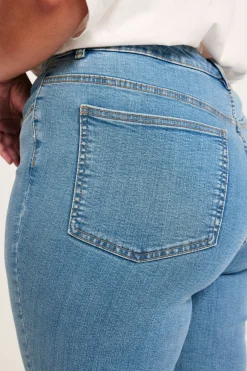 Slim Jeans High Waist | Vaalea denim | Naiset | Kappahl