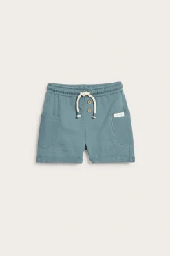 Slub-trikoota olevat shortsit | Tummanturkoosi | Lapset | Newbie