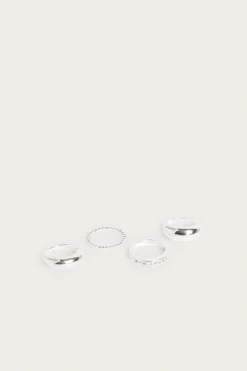 Sormukset, 4‑pack | Hopea | Naiset | Kappahl