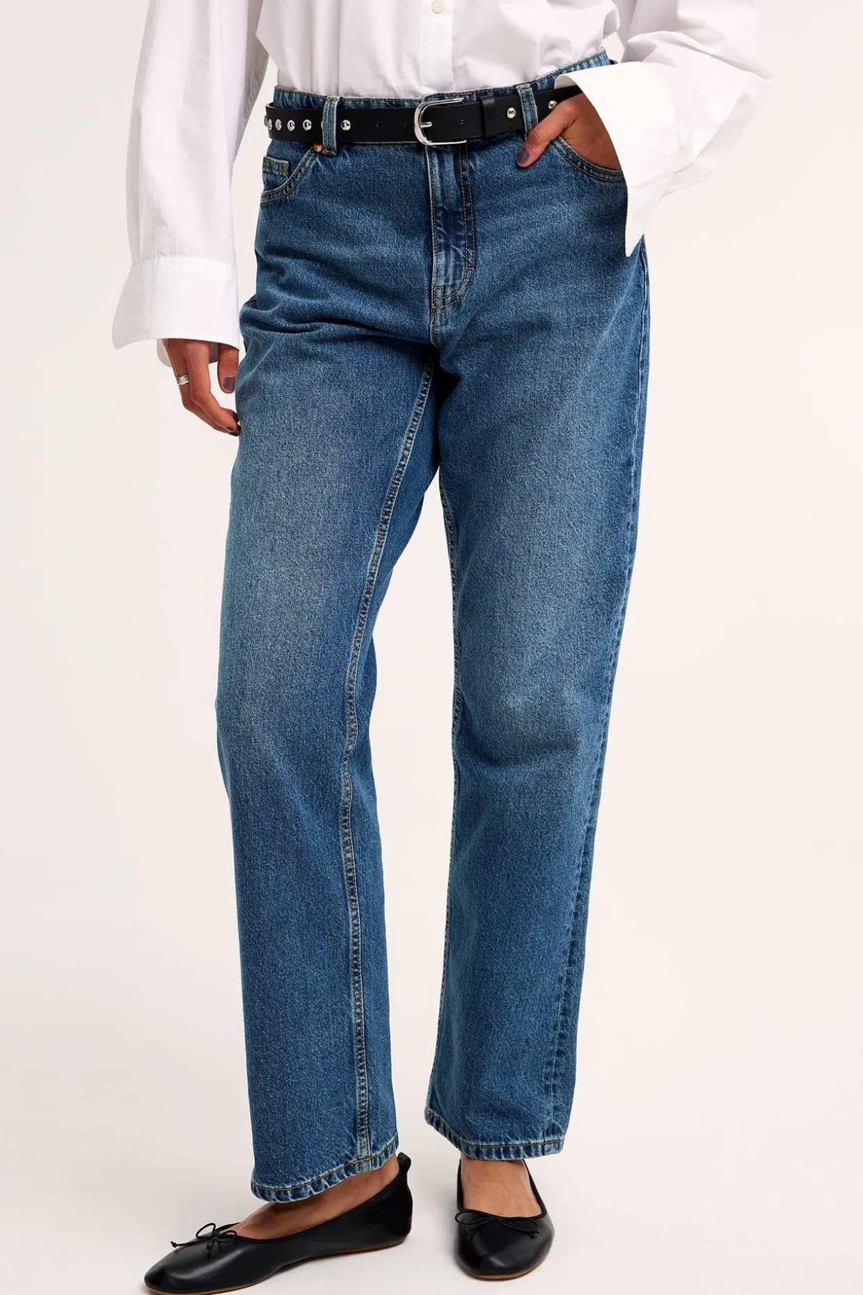 Straight jeans high waist | Denim | Naiset | Kappahl