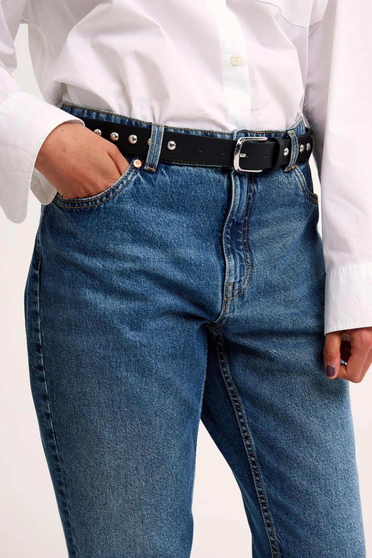 Straight jeans high waist | Denim | Naiset | Kappahl