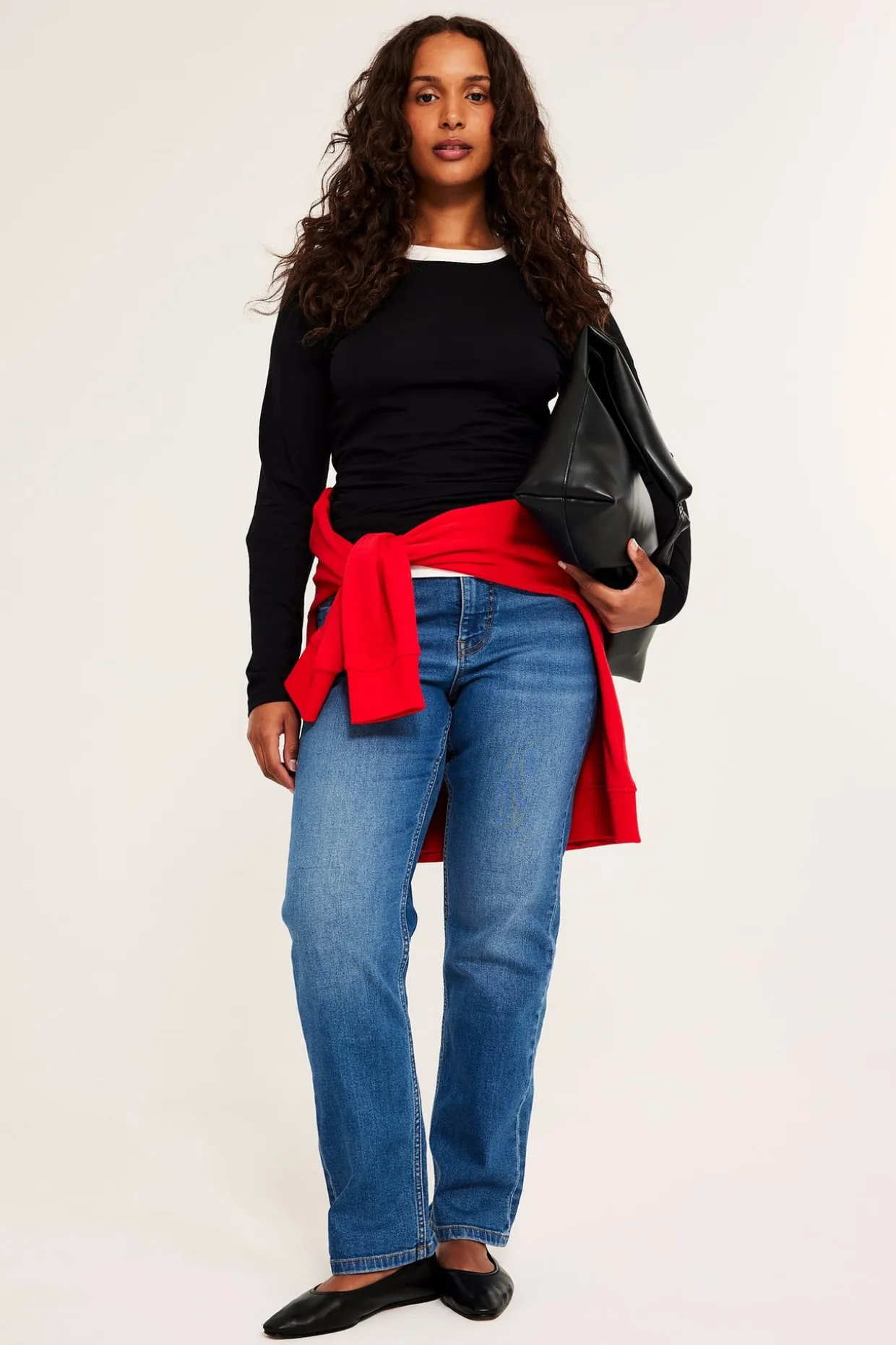 Straight jeans high waist | Denim | Naiset | Kappahl