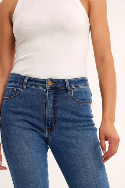 Straight jeans high waist | Denim | Naiset | Kappahl