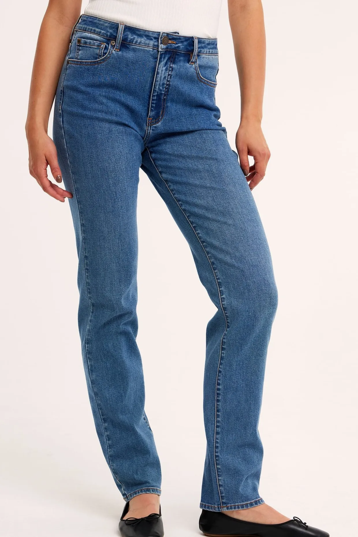 Straight jeans high waist long leg