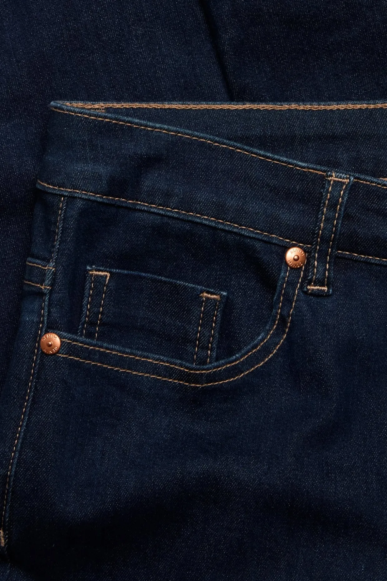 Straight jeans mid waist long leg | Tumma denim | Naiset | Kappahl
