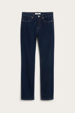 Straight jeans mid waist long leg | Tumma denim | Naiset | Kappahl