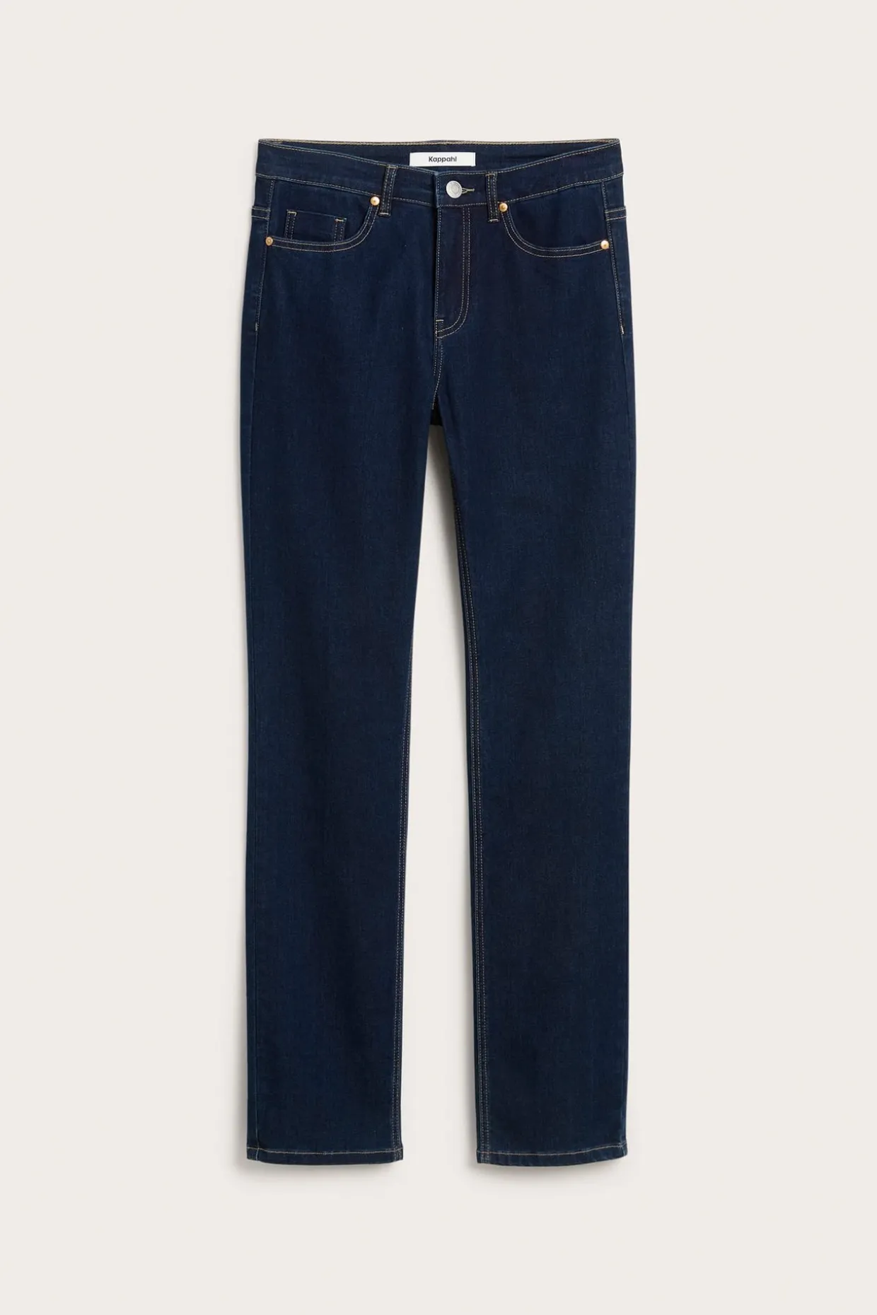 Straight jeans mid waist long leg | Tumma denim | Naiset | Kappahl
