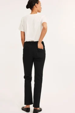 Straight jeans mid waist | Musta | Naiset | Kappahl
