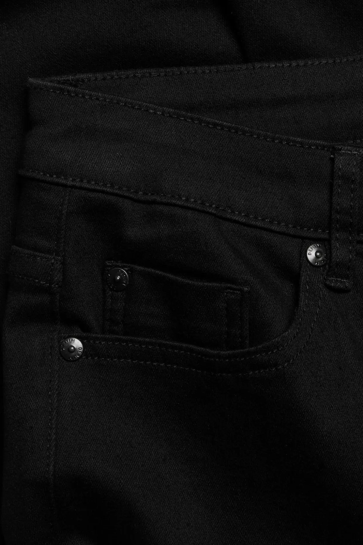 Straight jeans mid waist | Musta | Naiset | Kappahl