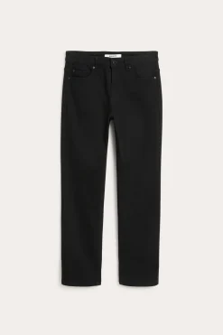 Straight jeans mid waist short leg | Musta | Naiset | Kappahl