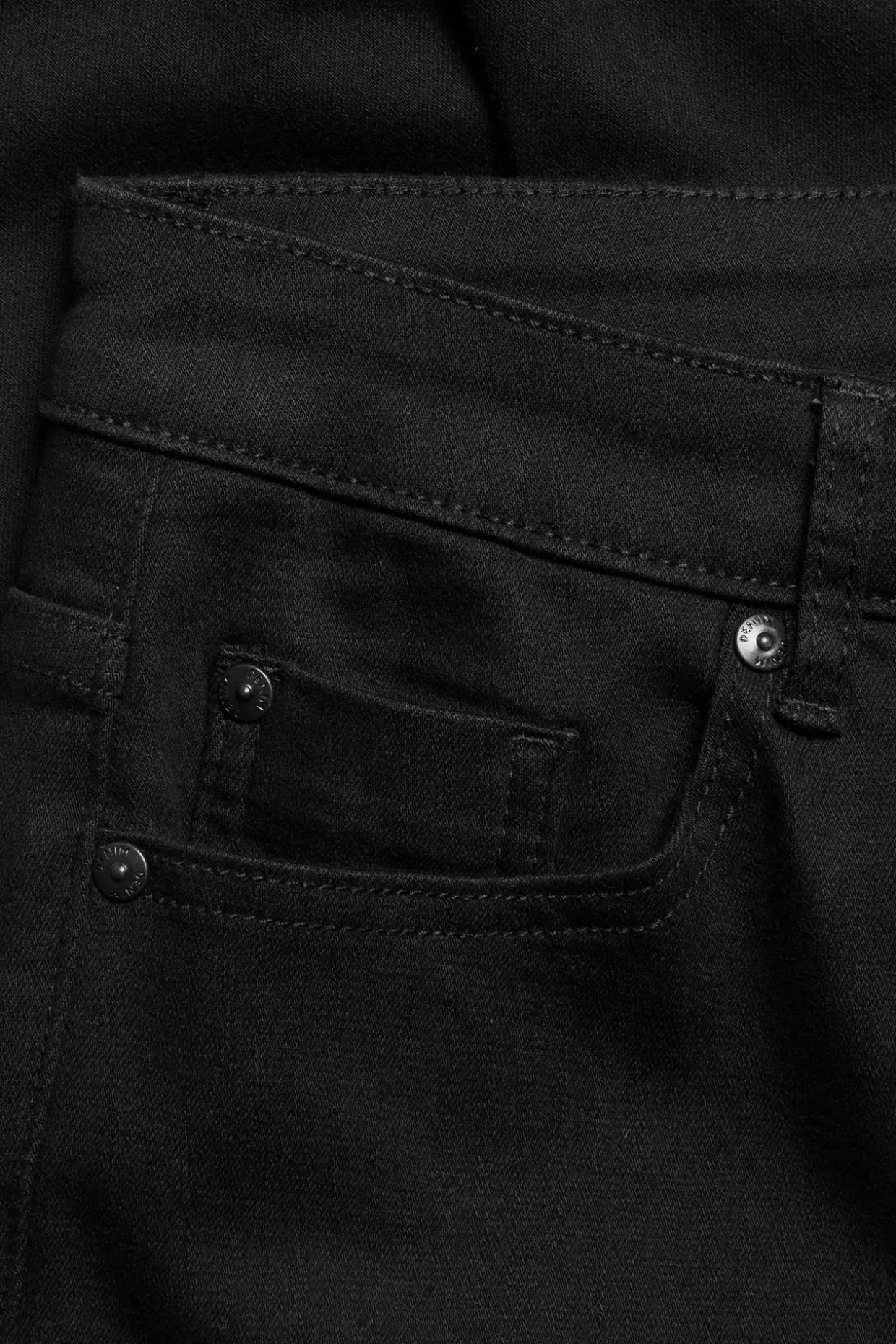 Straight jeans mid waist short leg | Musta | Naiset | Kappahl