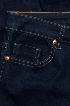 Straight jeans mid waist short leg | Tumma denim | Naiset | Kappahl