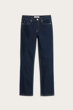 Straight jeans mid waist | Tumma denim | Naiset | Kappahl