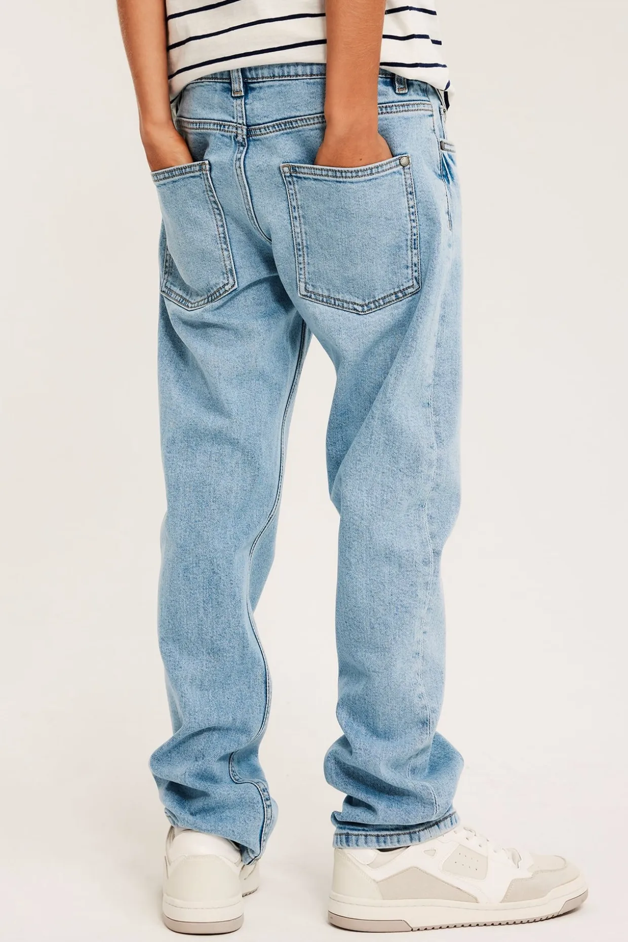 Straight jeans mid waist | Vaalea denim | Lapset | Kappahl