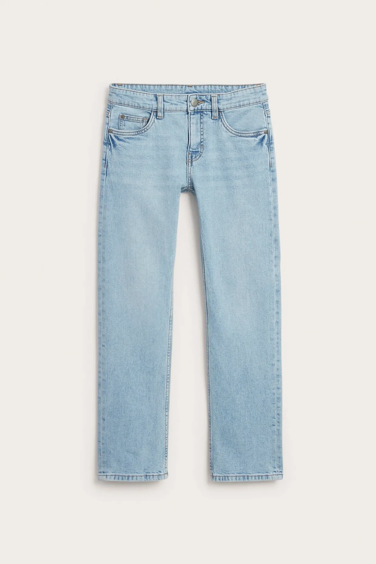 Straight jeans mid waist | Vaalea denim | Lapset | Kappahl