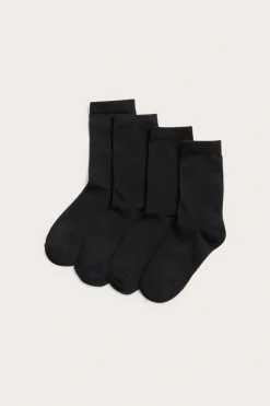Sukat 4-pack | Musta | Naiset | Kappahl