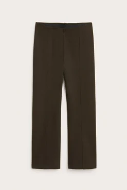 Suorat pull-on-housut | Tummanruskea | Naiset | Kappahl