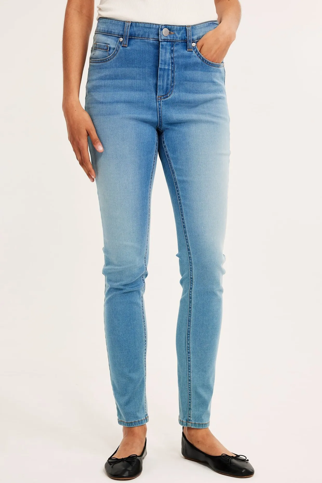 Super slim jeans high waist | Denim | Naiset | Kappahl