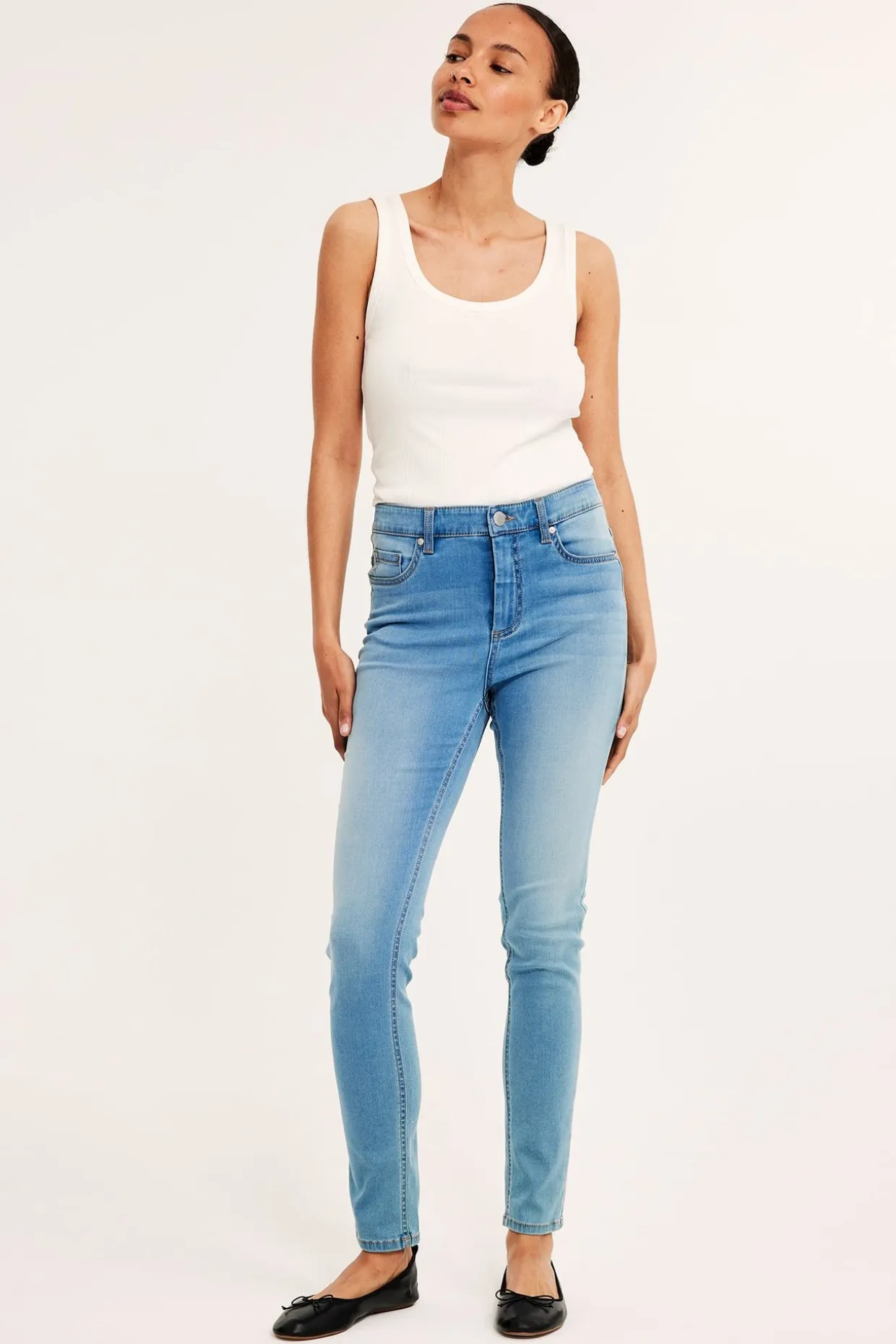 Super slim jeans high waist | Denim | Naiset | Kappahl