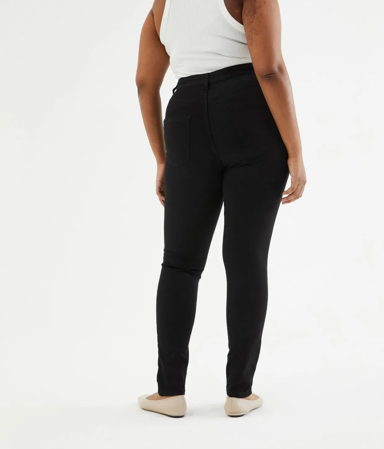 Super slim jeans high waist | Musta | Naiset | Kappahl